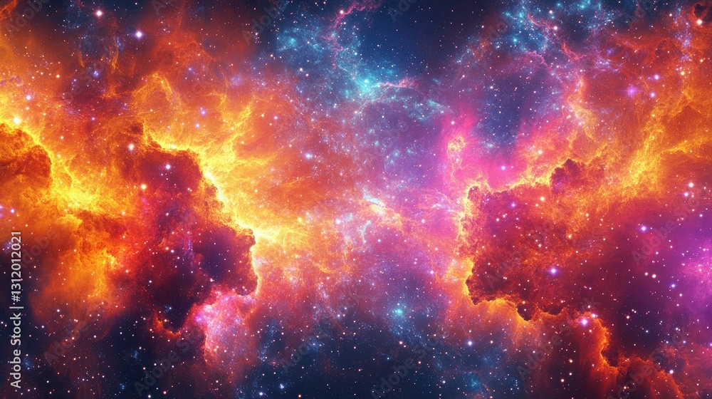 Celestial Nebula Cosmic Fire and Ice Dance in Deep Space Celestial Nebula Cosmic Fire and Ice Dance in Deep Space