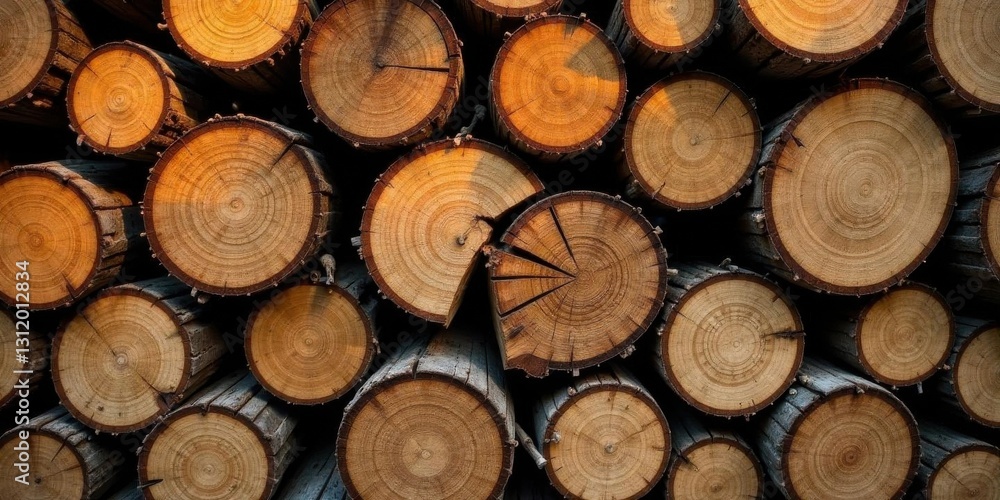 A Stack of Wooden Logs, Showing the Beautiful Rings of Nature's Craftsmanship, a Textured Background Image Perfect for Design Projects A Stack of Wooden Logs, Showing the Beautiful Rings of Nature's Craftsmanship, a Textured Background Image Perfect for Design Projects