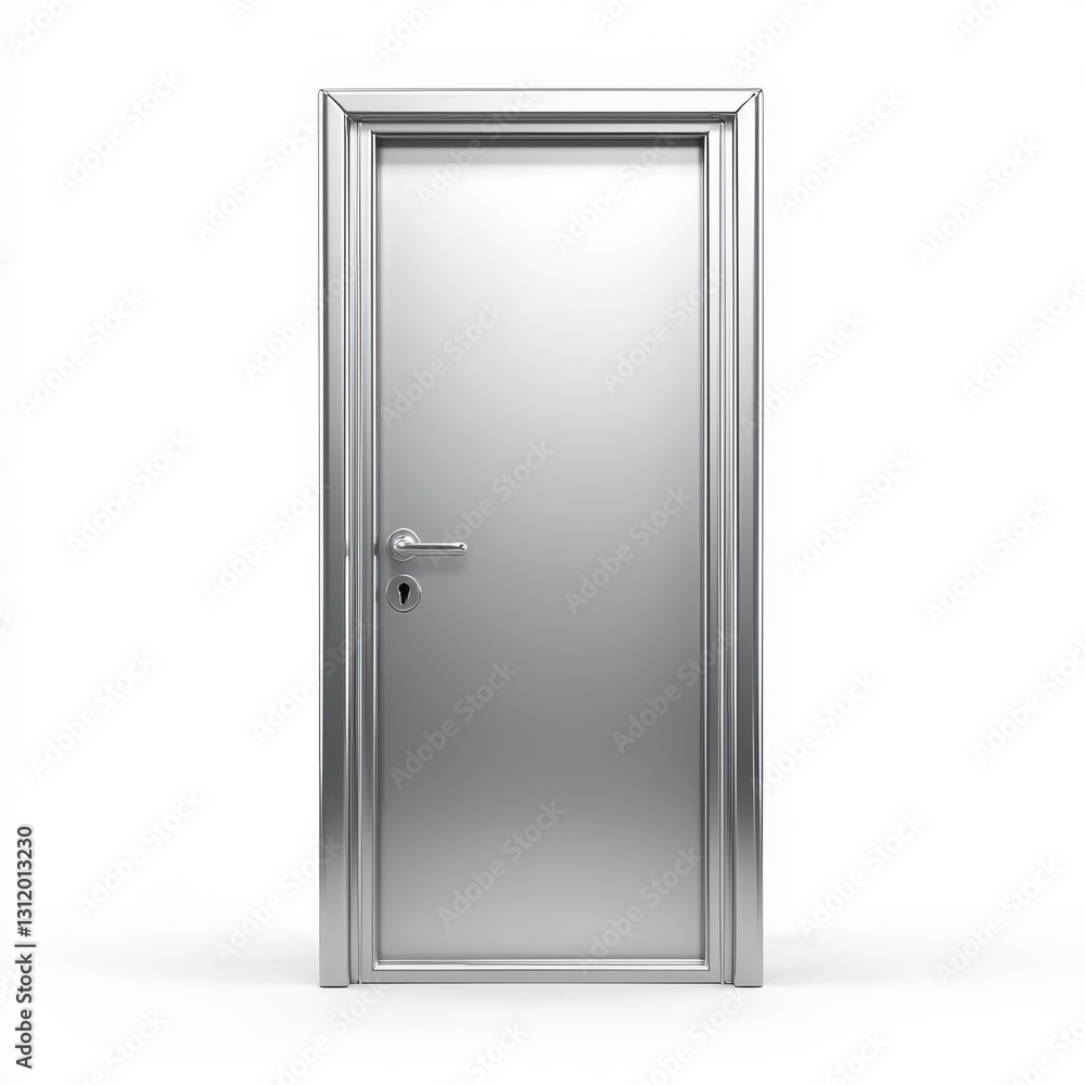 Minimalist metal door nameplate, isolated on clear white background Minimalist metal door nameplate, isolated on clear white background