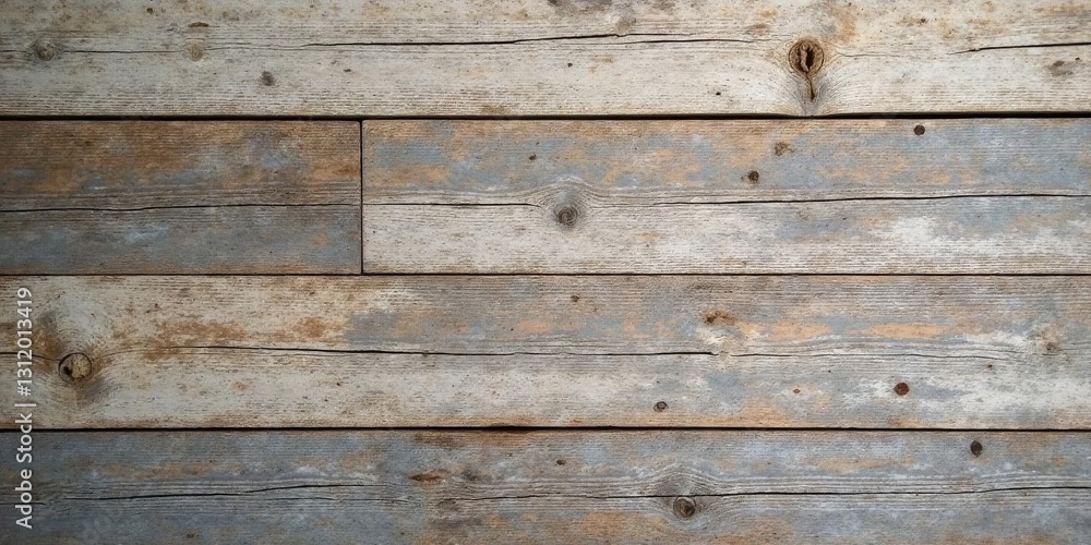 Fototapeta premium Rustic Weathered Wooden Planks Background Texture Displaying Natural Grain and Color Variations