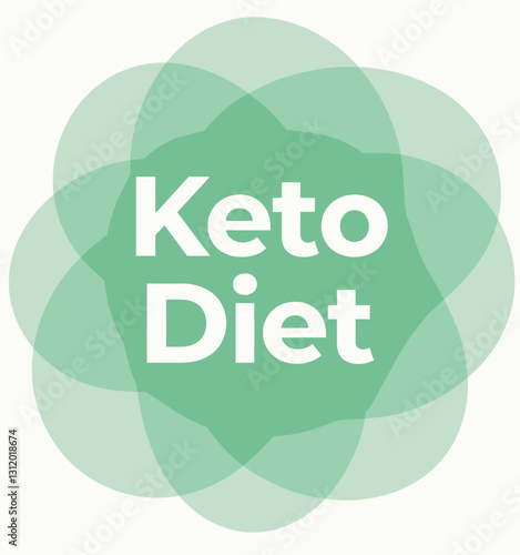 Keto Diet white text over green floral design