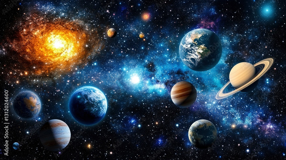 Majestic Solar System Planets, Stars, and Nebula in Vivid Detail Majestic Solar System Planets, Stars, and Nebula in Vivid Detail