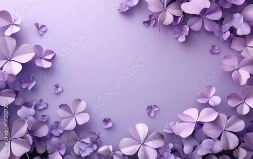 Saint Patrick Day 3D minimalistic lavender background