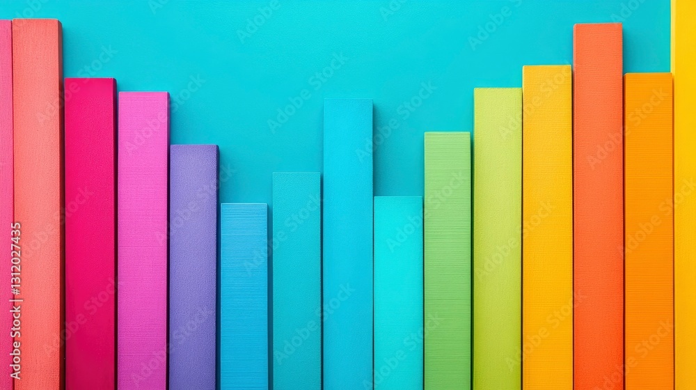 Colorful Bar Graph Representing Growth, Success, and Data Visualization Colorful Bar Graph Representing Growth, Success, and Data Visualization
