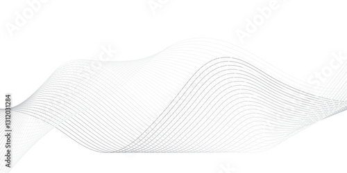 Abstract soft wave lines dynamic flowing gray light isolated background. Abstract frequency sound wave lines and twisted curve lines background. wave lines dynamic flowing gray light isolated 