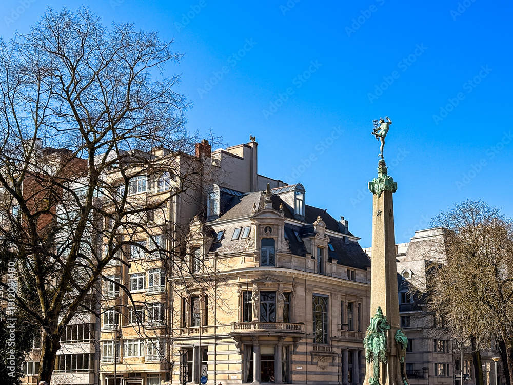 Street view of downtown Antwerp, Belgium