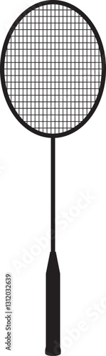 badminton racket flat icon of vector illustration