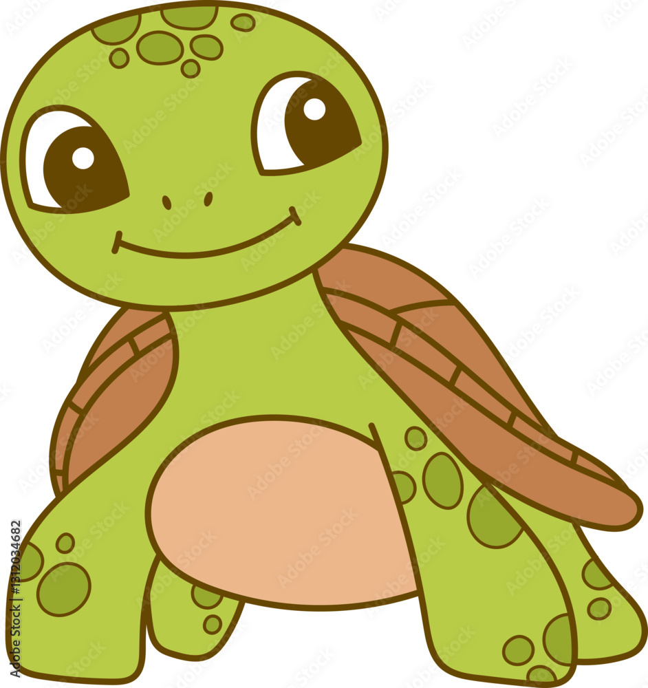 Fototapeta premium Cute turtle vector design illustration