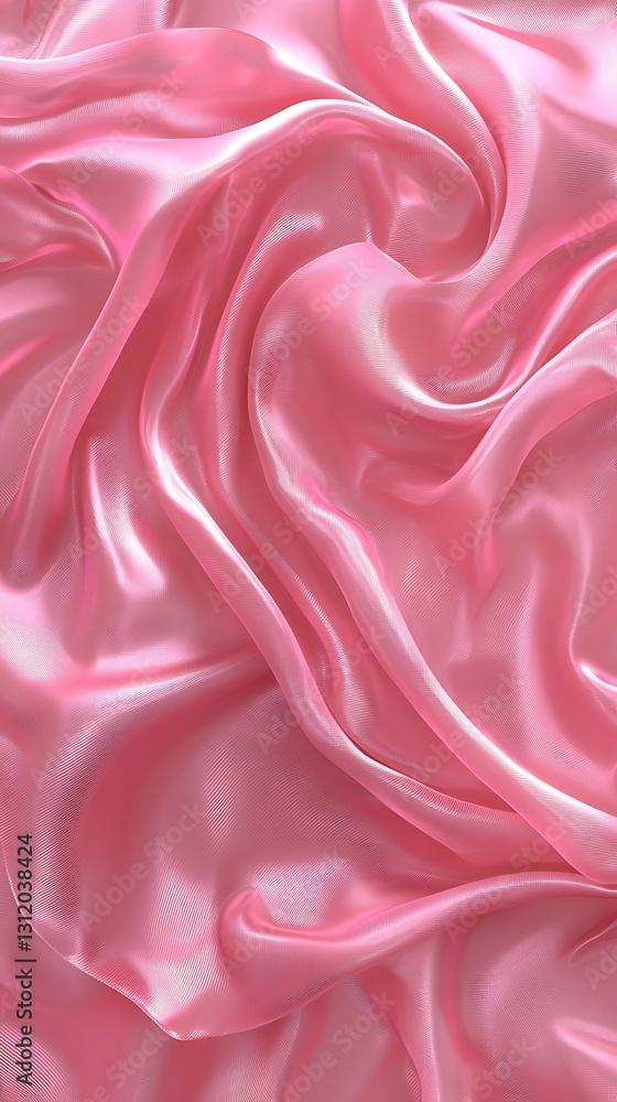 Obraz premium Pink Satin Fabric Drape