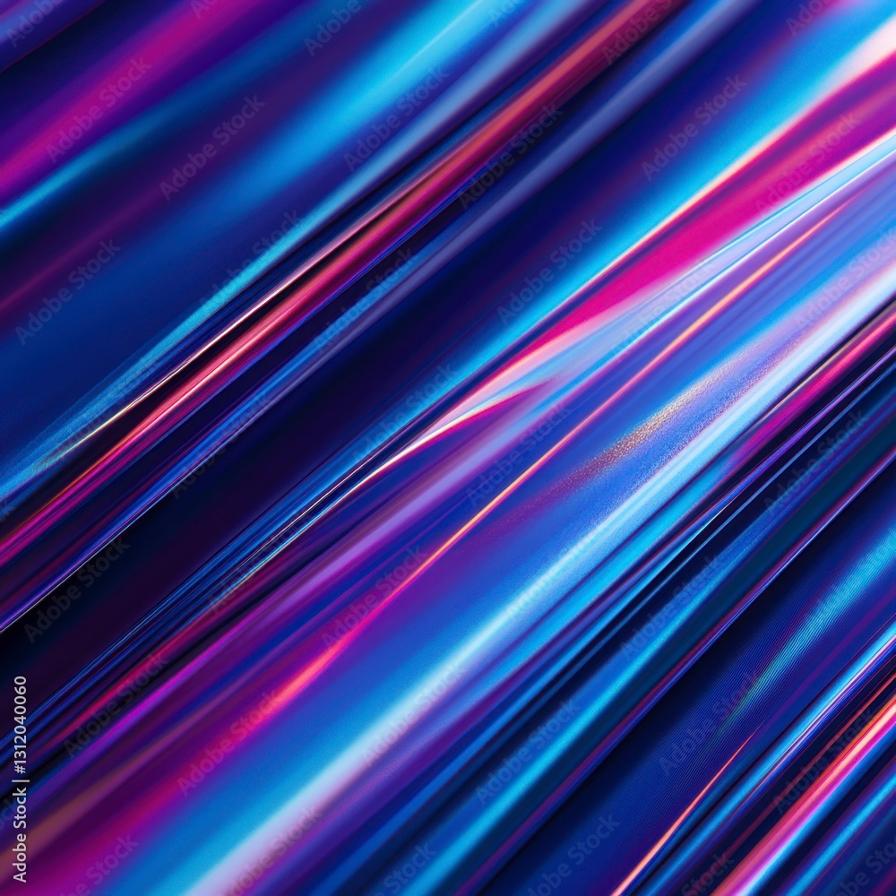 Abstract background with diagonal iridescent blue, purple, and pink stripes. The metallic sheen and vibrant colors create a dynamic and modern feel. Abstract background with diagonal iridescent blue, purple, and pink stripes. The metallic sheen and vibrant colors create a dynamic and modern feel.