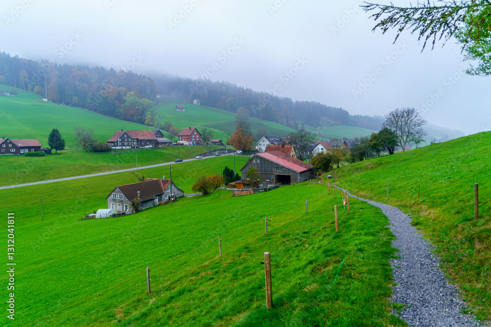 Countryside landscape in northeast Switzerland