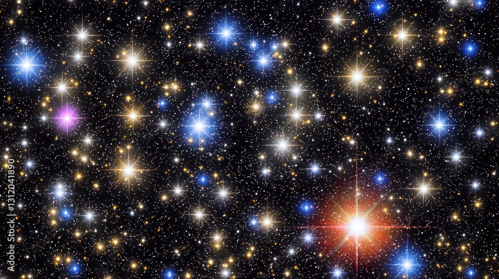 Naklejka premium Cosmic star cluster in deep space