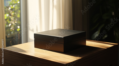 interior of a room with a table