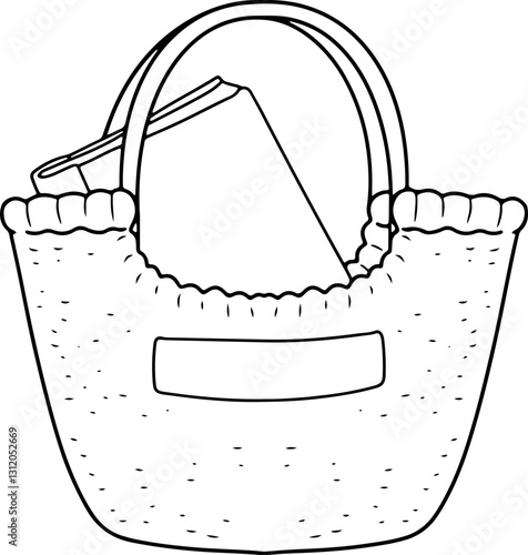 picnic bag hand drawn