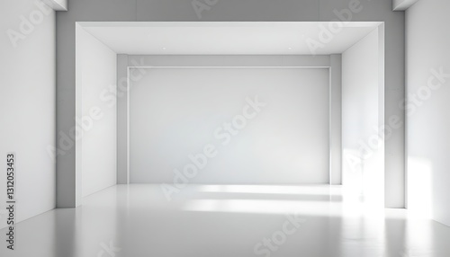 Wallpaper Mural Clean Empty White Room Interior with Natural Light and Minimalist Design Torontodigital.ca