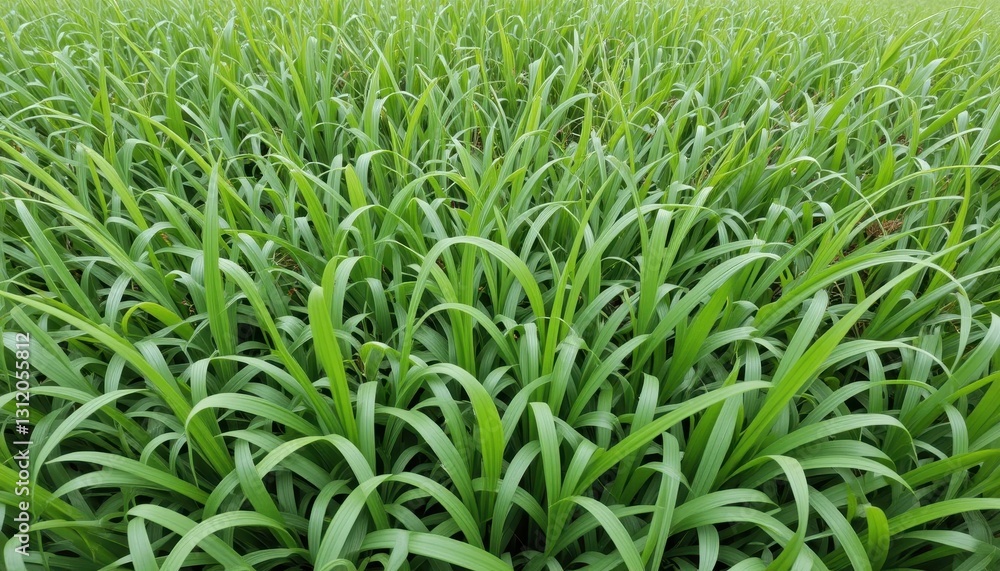 Obraz premium Lush green grass growth nature landscape close-up vibrant environment natural view