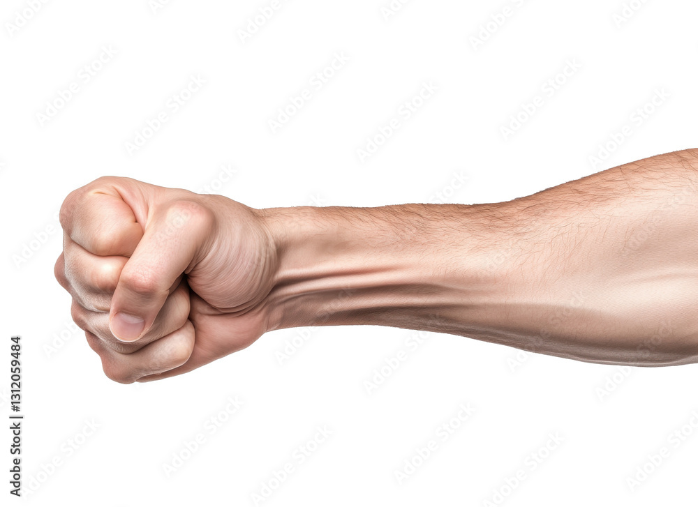 Fist clenched in determination, representing strength and resilience during a challenging moment Fist clenched in determination, representing strength and resilience during a challenging moment