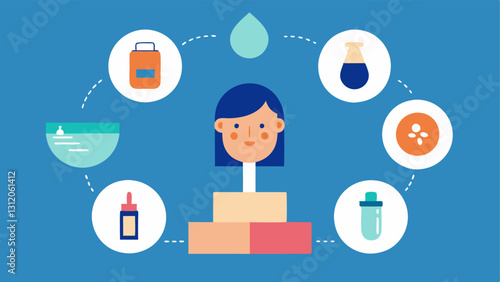 Skincare Routine A simple daily skincare routine visual featuring a sequence of applying the exosome serum demonstrating its easy integration into personal care.