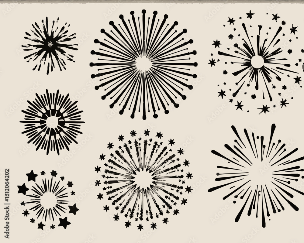 Obraz premium set of four abstract floral design elements