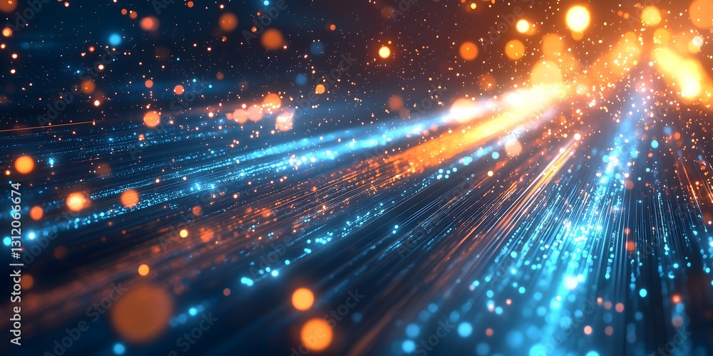 Fototapeta premium Abstract Glowing Particle Stream