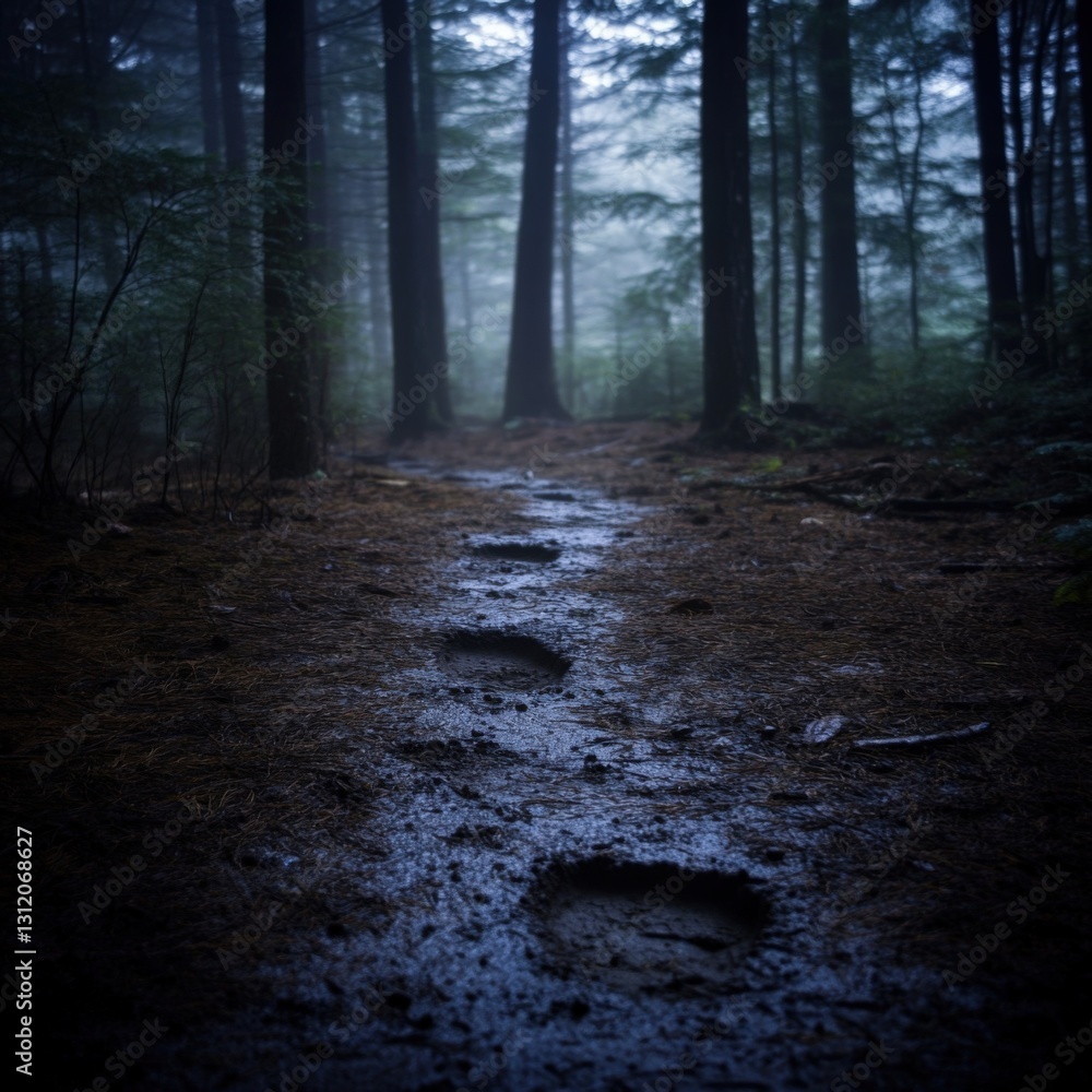 Fototapeta premium Misty Forest Path
