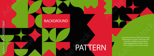 A striking abstract design featuring geometric shapes and vibrant colors in a clean, minimalist style�ideal for posters, flyers, banners, and festival themes.