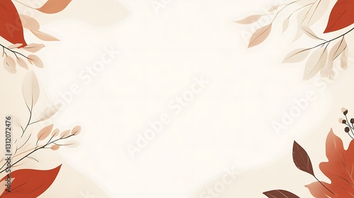Autumnal leaves frame a blank space, perfect for text or design (1)