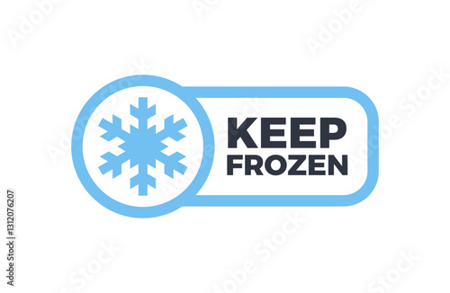 Keep Frozen Icon. Snowflake Symbol for Frozen Products and Storage.