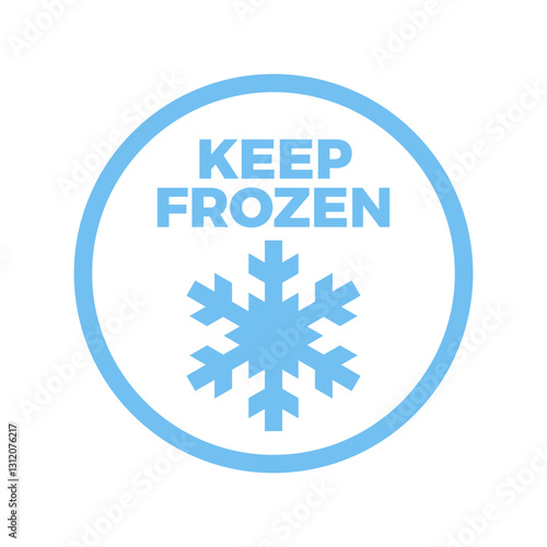 Keep Frozen Icon. Snowflake Symbol for Frozen Products and Storage.