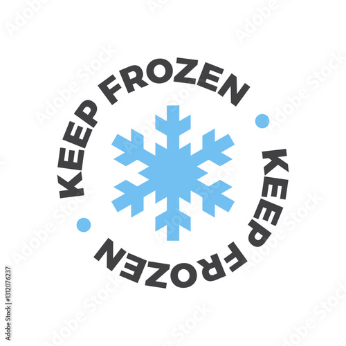 Keep Frozen Icon. Snowflake Symbol for Frozen Products and Storage.
