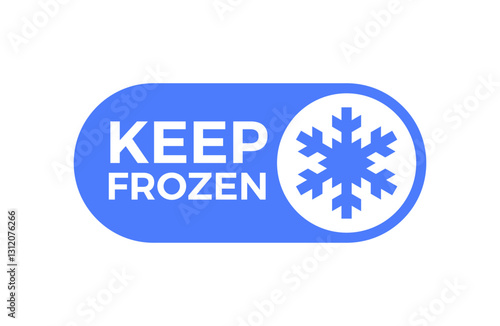 Keep Frozen Icon. Snowflake Symbol for Frozen Products and Storage.