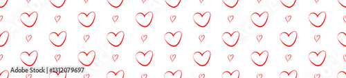 Red heart seamless pattern