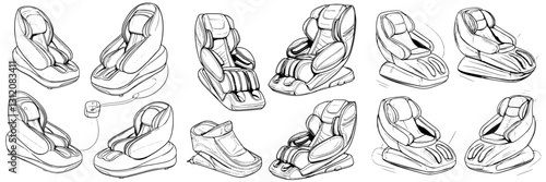 Different designs of foot massagers showcasing various features and styles for relaxation and comfort