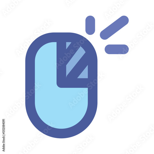 Mouse with highlighted right button filled icon
