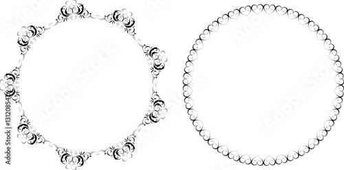 vector frames black on a white background