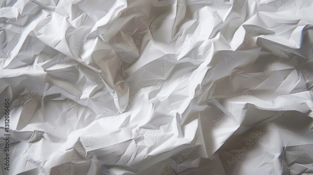 a hyper-realistic image of crumpled white paper with a subtle grid design a hyper-realistic image of crumpled white paper with a subtle grid design