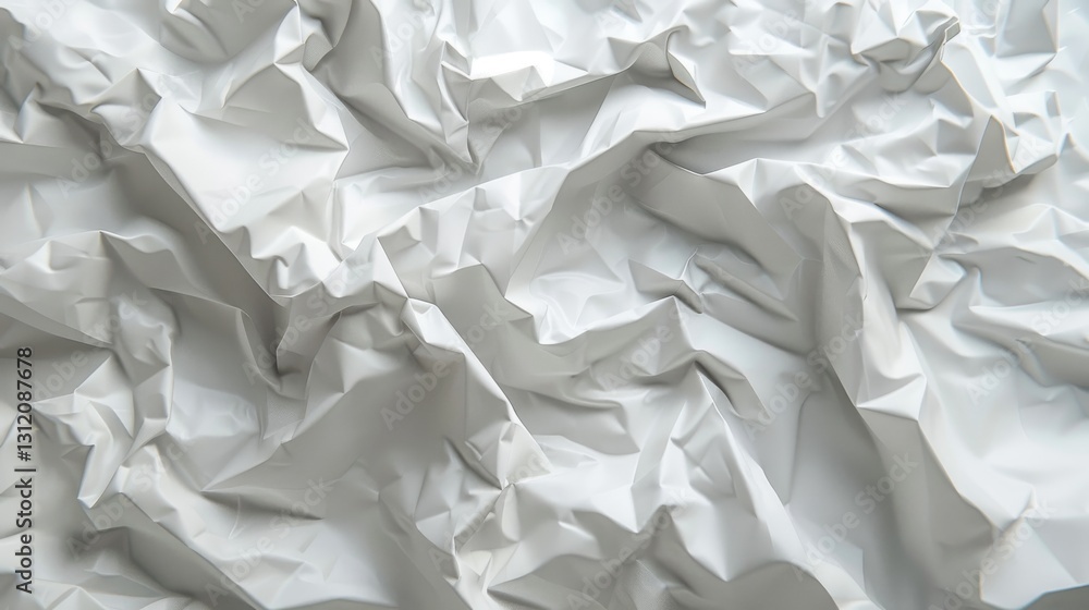 a hyper-realistic image of crumpled white paper with a subtle grid design a hyper-realistic image of crumpled white paper with a subtle grid design