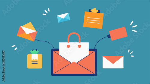 These illustrations can visually communicate the excitement and abundance of promotional emails characteristic of Cyber Monday shopping.