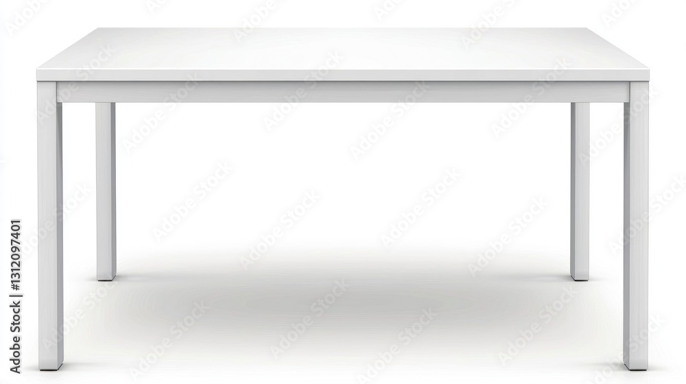Empty white square table, indoor, neutral background, product display Empty white square table, indoor, neutral background, product display