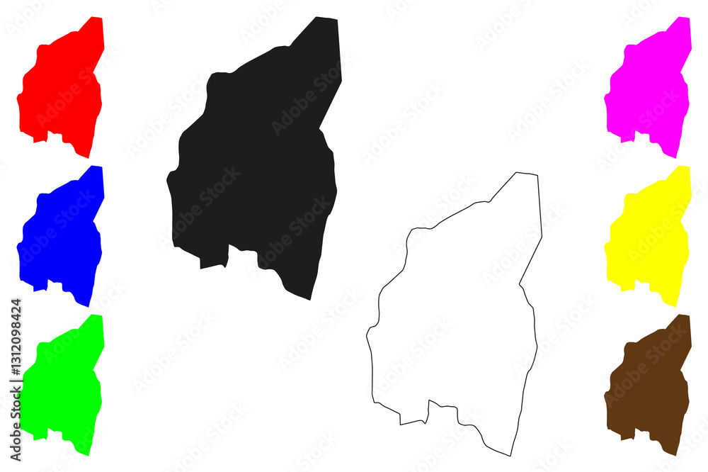 Naklejka premium Achalpur city (Republic of India, State of Maharashtra) map vector illustration, scribble sketch Ellichpur or Illychpur map