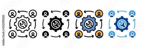 Quality Policy  Icon Set Multiple Style Collection