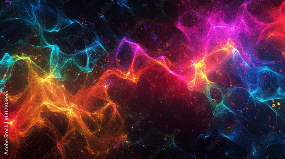 Illuminating data pathways virtual realm digital art cyber environment abstract viewpoint network concept Illuminating data pathways virtual realm digital art cyber environment abstract viewpoint network concept