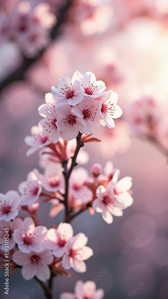 Exquisite Abstract Blurred Cherry Blossom Background for Spring-Themed Digital Designs and Promotional Materials Exquisite Abstract Blurred Cherry Blossom Background for Spring-Themed Digital Designs and Promotional Materials