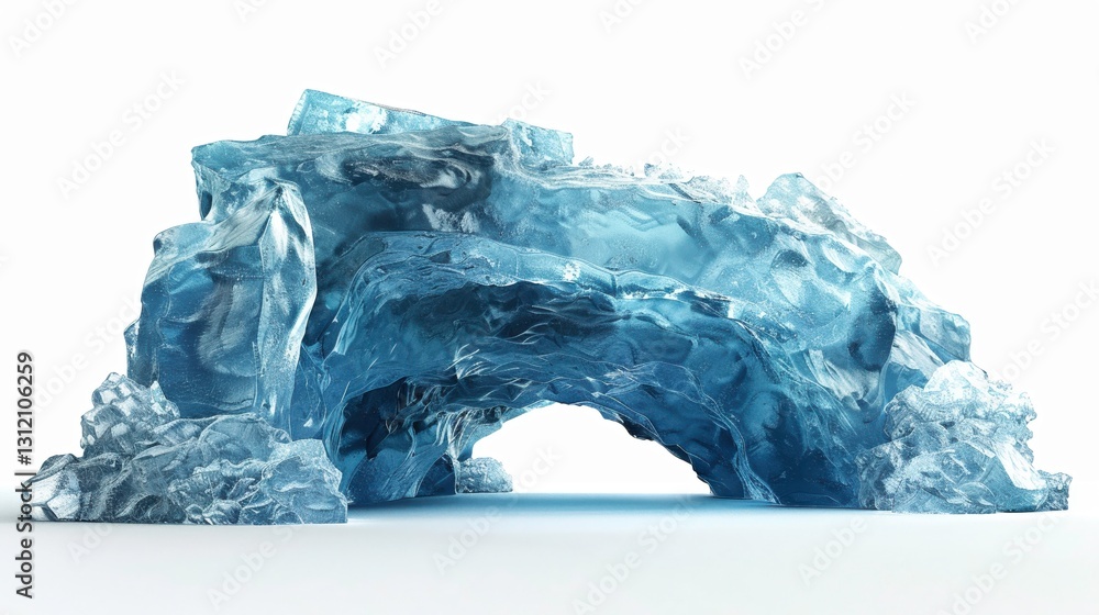 Obraz premium Ice cave white isolated background