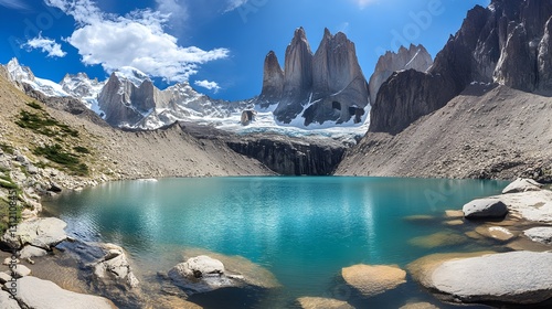 Stunning Landscape of Torres del Paine National Park in Chile