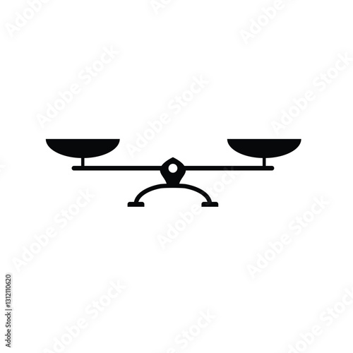 Equal balance icon vector logo design template