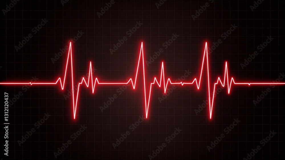 Cardiogram cardiograph oscilloscope screen red illustration background. Line technology chart wave science illustration background. Cardiogram cardiograph oscilloscope screen red illustration background. Line technology chart wave science illustration background.