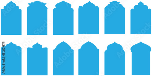 Set of Ramadan Islamic banner  frame icon vector illustrasion.  