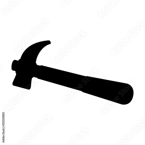 hammer icon, simple flat style, illustration, logo sign symbol pictogram template, for ui or ux isolated on white for mobile app, editable