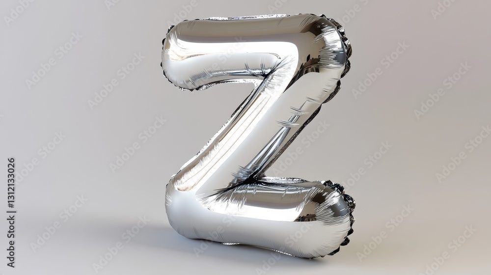 A shiny silver 3D letter A shiny silver 3D letter